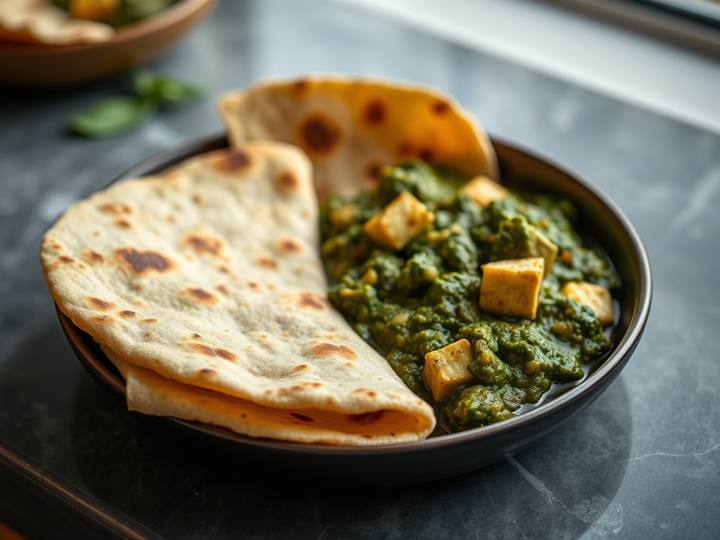 Palak Paneer with Roti