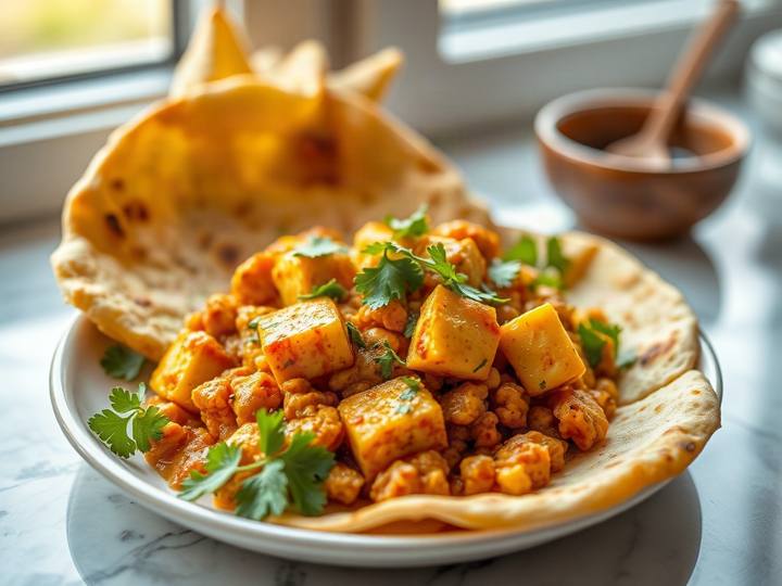Paneer Bhurji with Paratha