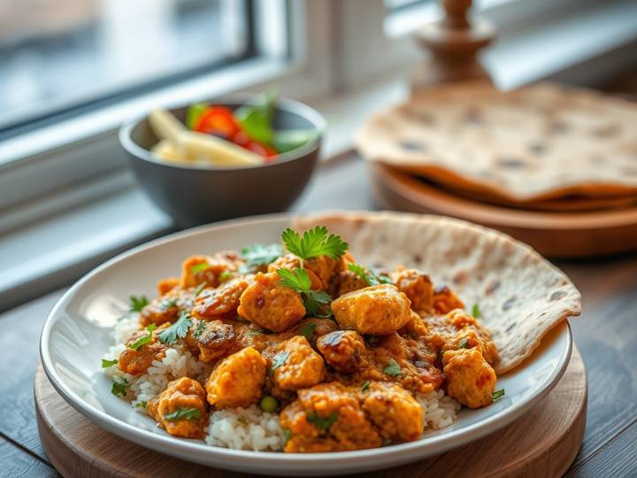 Paneer Bhurji with Whole Wheat Paratha