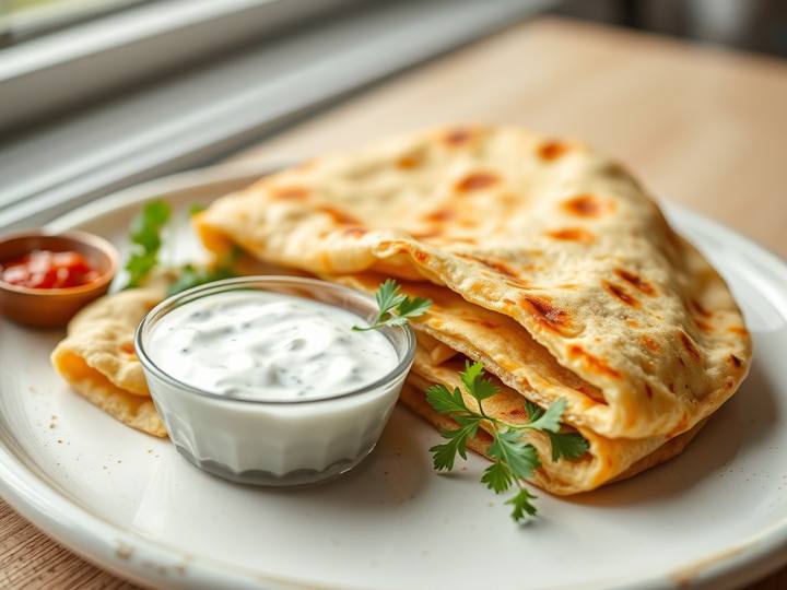 Paneer Paratha with Raita