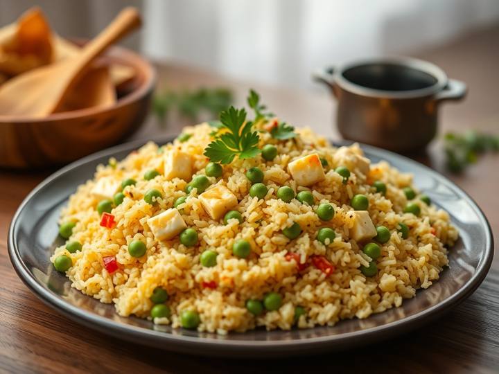 Paneer Peas Pulao