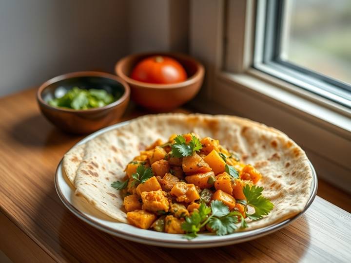 Pumpkin Sabzi with Phulka