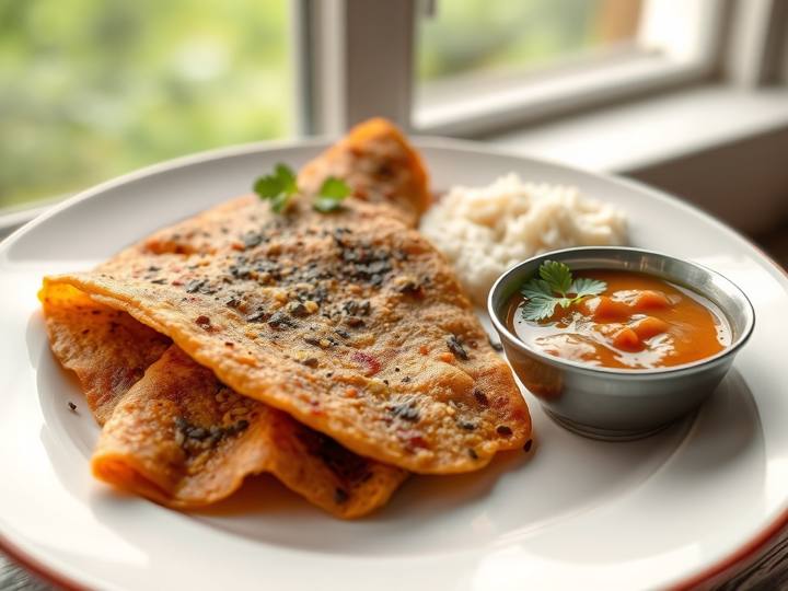Ragi Dosa with Sambar