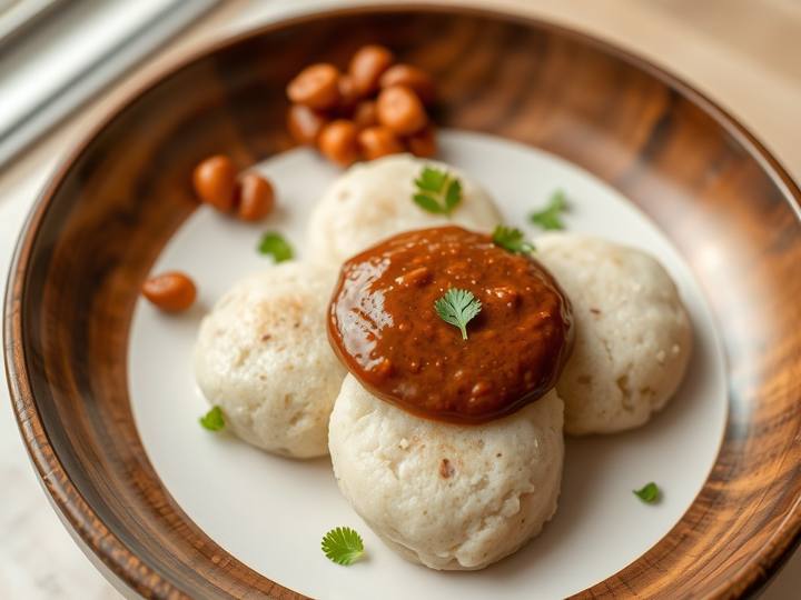 Ragi Idli with Coconut Chutney