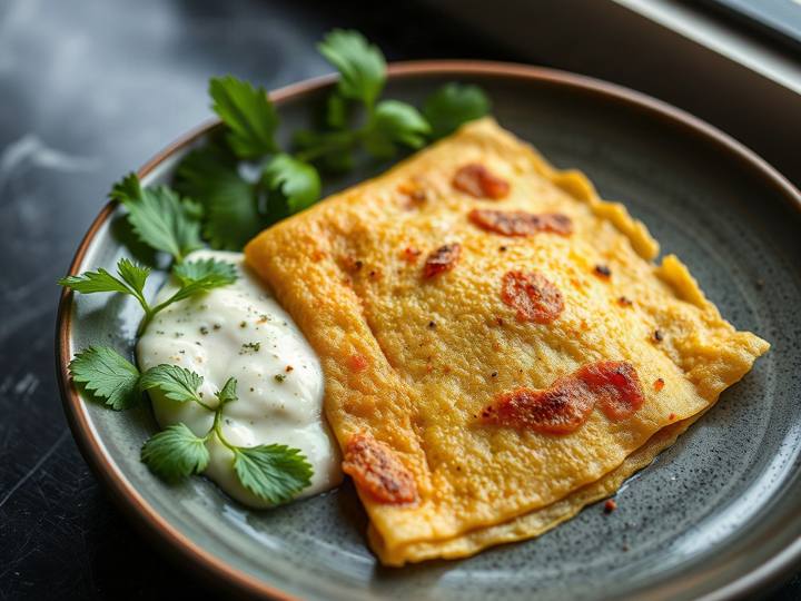 Rava Dosa with Coconut Chutney