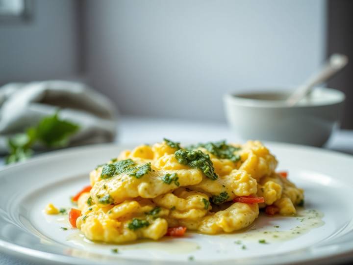Scrambled Eggs with Pesto