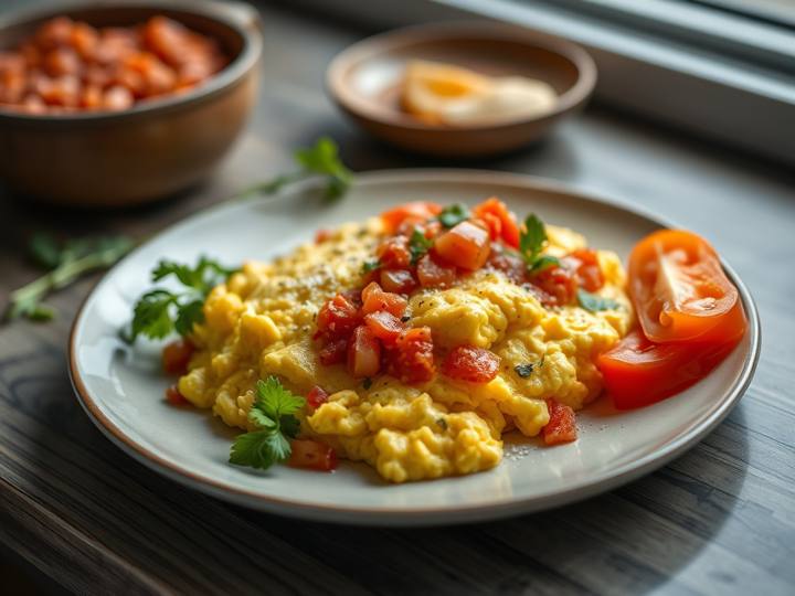 My Scrambled Eggs with Salsa