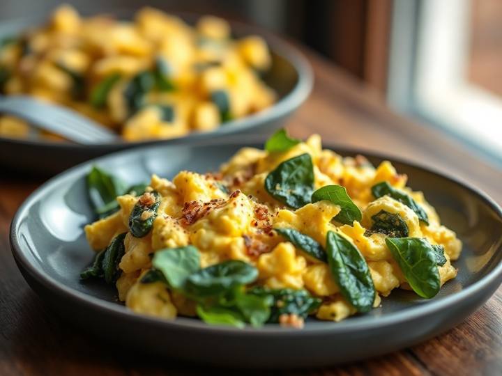Scrambled Eggs with Spinach