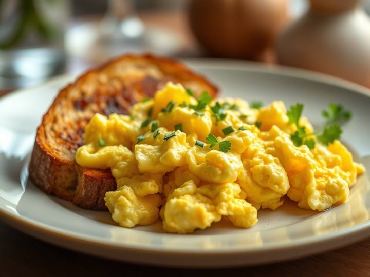My Scrambled Eggs with Toast