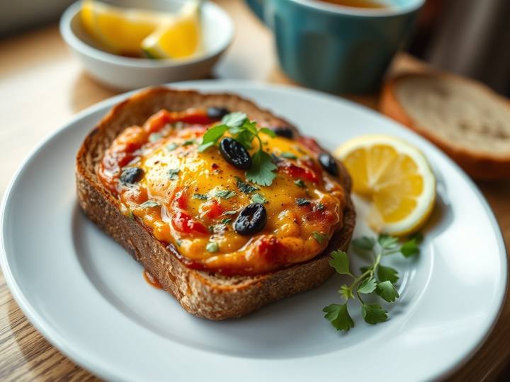 My Shakshuka with Whole Wheat Toast