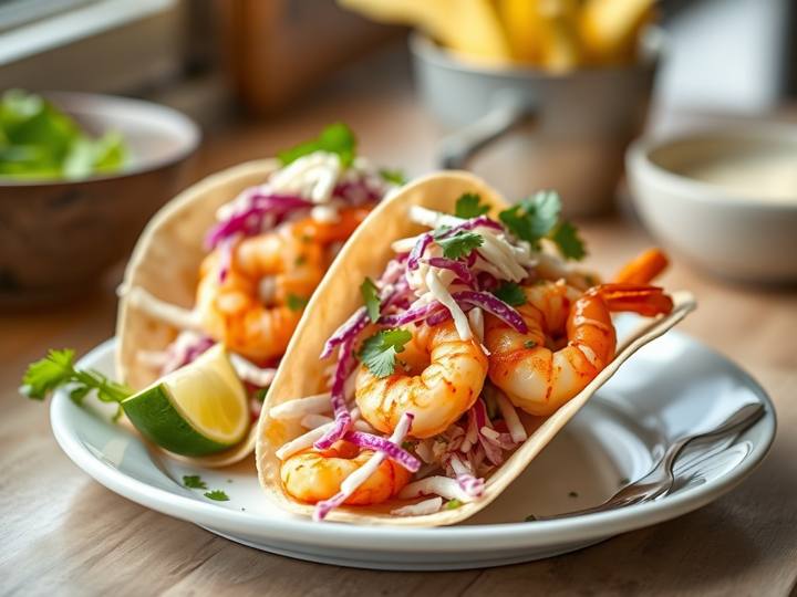 My Shrimp Tacos with Slaw
