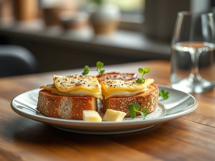 Small Rye Bread with Cheese