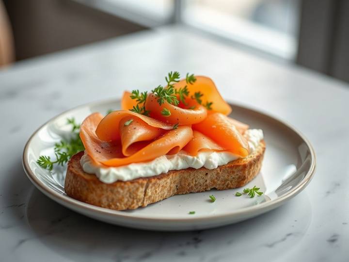 Smoked Salmon Cream Cheese Toast