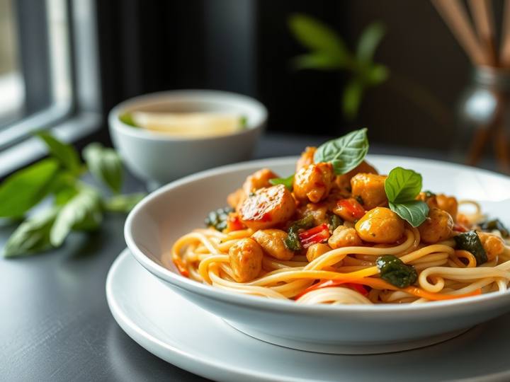 Spicy Basil Chicken Pad Krapow