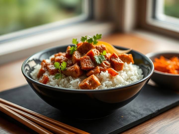 Spicy Pork Bulgogi Rice Bowl