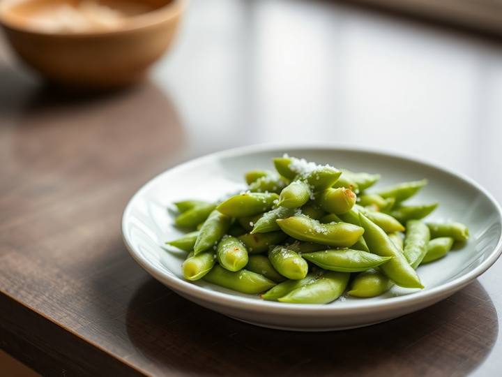 Steamed Edamame with Sea Salt