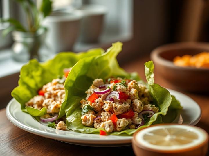 Tuna Salad Lettuce Wraps