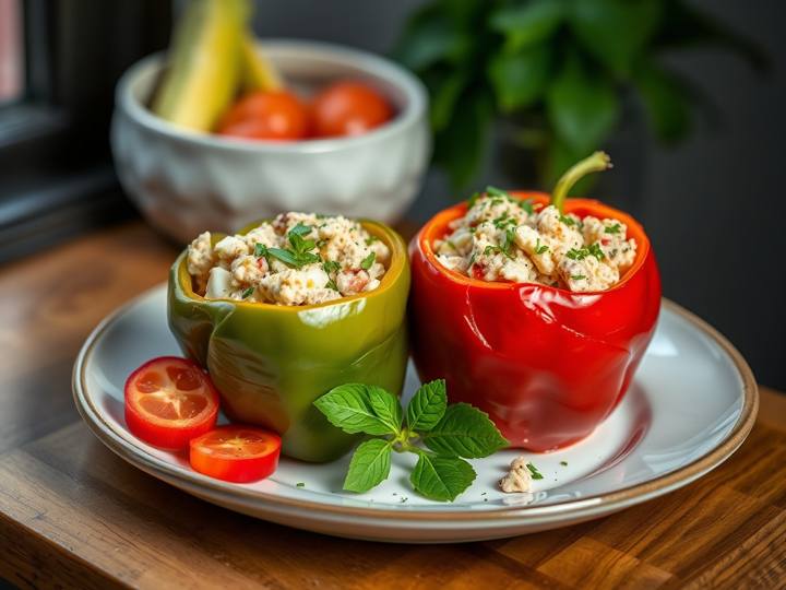 Tuna Salad Stuffed Bell Peppers