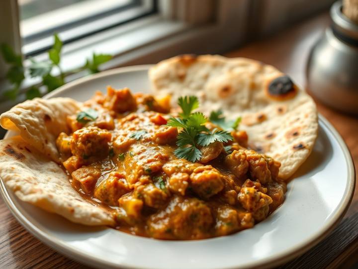 Vegetable Korma with Paratha