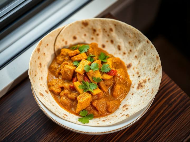 Vegetable Korma with Roti