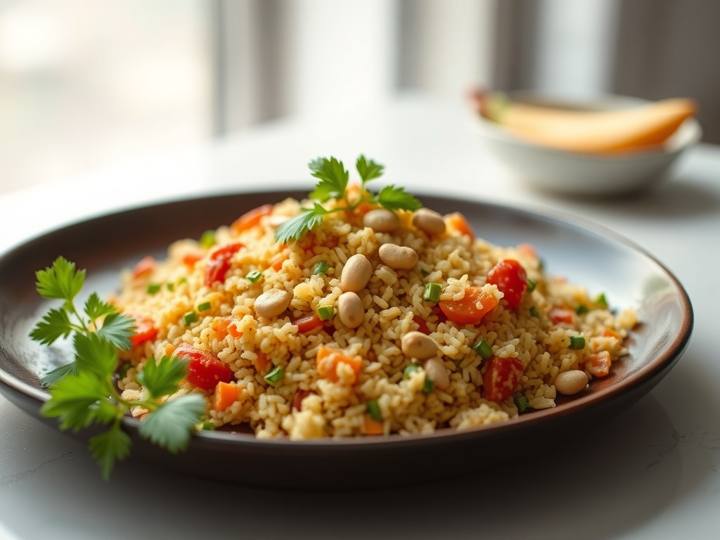 Vegetable Poha with Peanuts