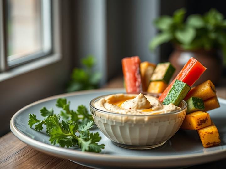 Vegetable Sticks with Hummus